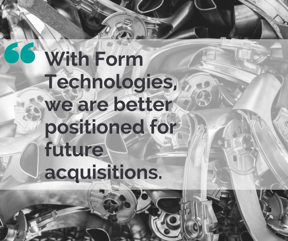 Form Technologies Acquisition Press Release